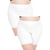 imageSTRETCH IS COMFORT Womens Biker and Knee Length Leggings  2 Pack  S  7XWhite