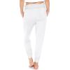imageSTRETCH IS COMFORT Womens Smocked Waistband Joggers with Pockets Ruched Ankle White Small