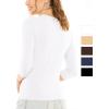 imageWomens  Sleeve Crew Neck Top White 3X