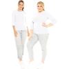 imageWomens  Sleeve Crew Neck Top White 3X