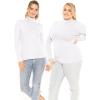 imageWomens Mock Turtle Neck Top White Medium