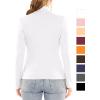 imageWomens Mock Turtle Neck Top White Medium