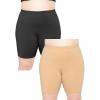 imageSTRETCH IS COMFORT Womens Biker and Knee Length Leggings  2 Pack  S  7XBlack  Beige