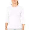 imageWomens  Sleeve Crew Neck Top White 3X