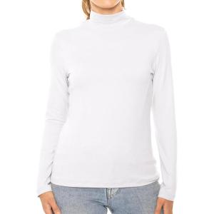 imageWomens Mock Turtle Neck Top White Medium