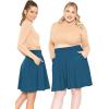 imageSTRETCH IS COMFORT Womens Circle Skirt with Pockets Dark Teal XLarge