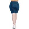 imageSTRETCH IS COMFORT Womens Ruched Pencil Knee Length Skirt Teal 2X