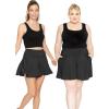imageSTRETCH IS COMFORT Womens and Plus Size Flowy Wide Leg Shorts with Pockets  S5XBlack
