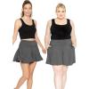 imageSTRETCH IS COMFORT Womens and Plus Size Flowy Wide Leg Shorts with Pockets  S5XCharcoal Gray