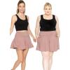 imageSTRETCH IS COMFORT Womens and Plus Size Flowy Wide Leg Shorts with Pockets  S5XMauve