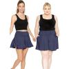 imageSTRETCH IS COMFORT Womens and Plus Size Flowy Wide Leg Shorts with Pockets  S5XNavy Blue