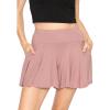imageSTRETCH IS COMFORT Womens and Plus Size Flowy Wide Leg Shorts with Pockets  S5XMauve