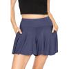 imageSTRETCH IS COMFORT Womens and Plus Size Flowy Wide Leg Shorts with Pockets  S5XNavy Blue