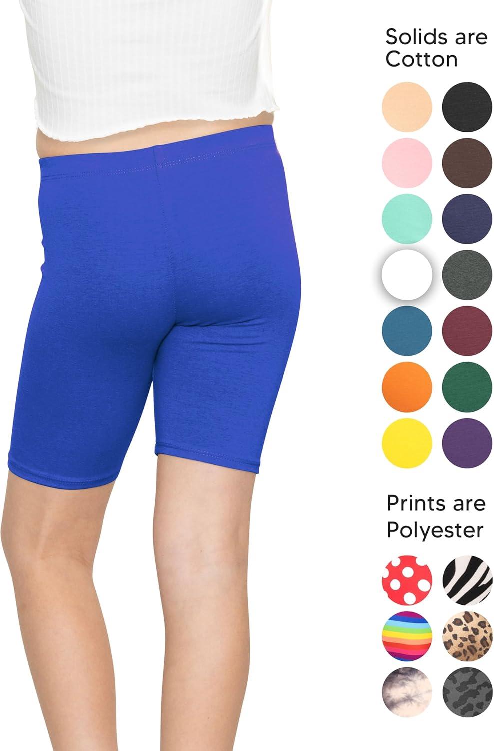 imageSTRETCH IS COMFORT Girls Cotton Biker Shorts Royal Blue Large