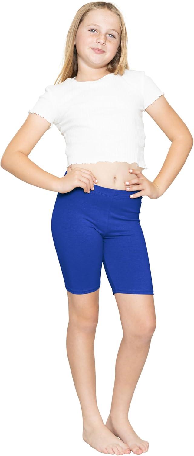 imageSTRETCH IS COMFORT Girls Cotton Biker Shorts Royal Blue Large