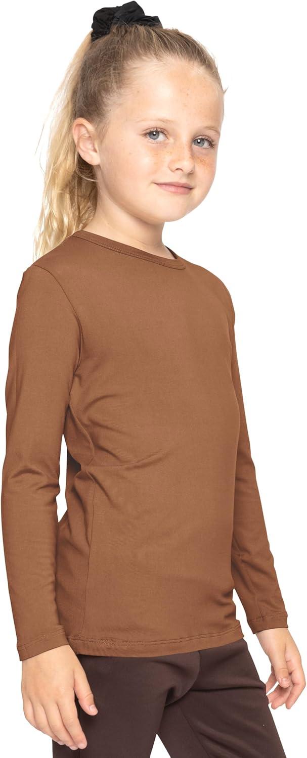 imageSTRETCH IS COMFORT Girls Womens and Plus Oh So Soft Long Sleeve Crew Neck TopAlmond