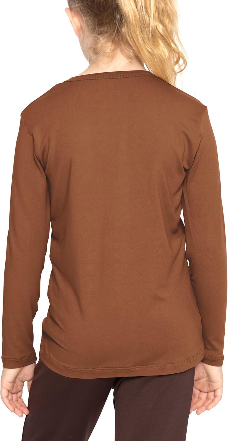 imageSTRETCH IS COMFORT Girls Womens and Plus Oh So Soft Long Sleeve Crew Neck TopAlmond