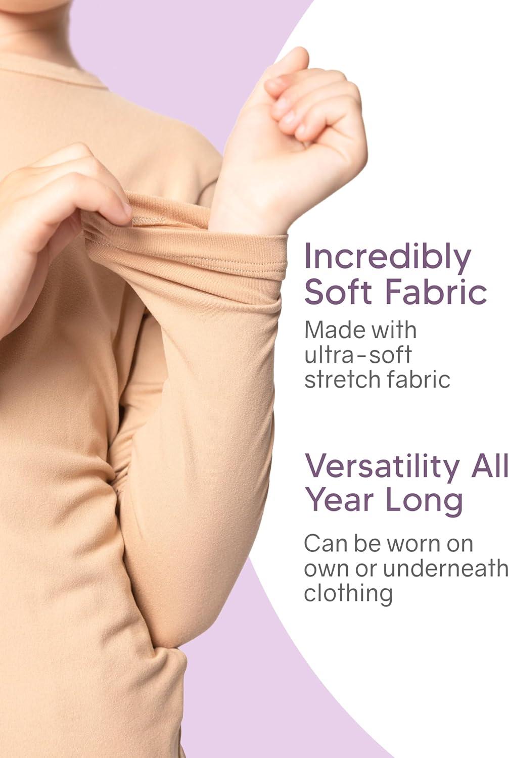 imageSTRETCH IS COMFORT Girls Womens and Plus Oh So Soft Long Sleeve Crew Neck TopBurgundy