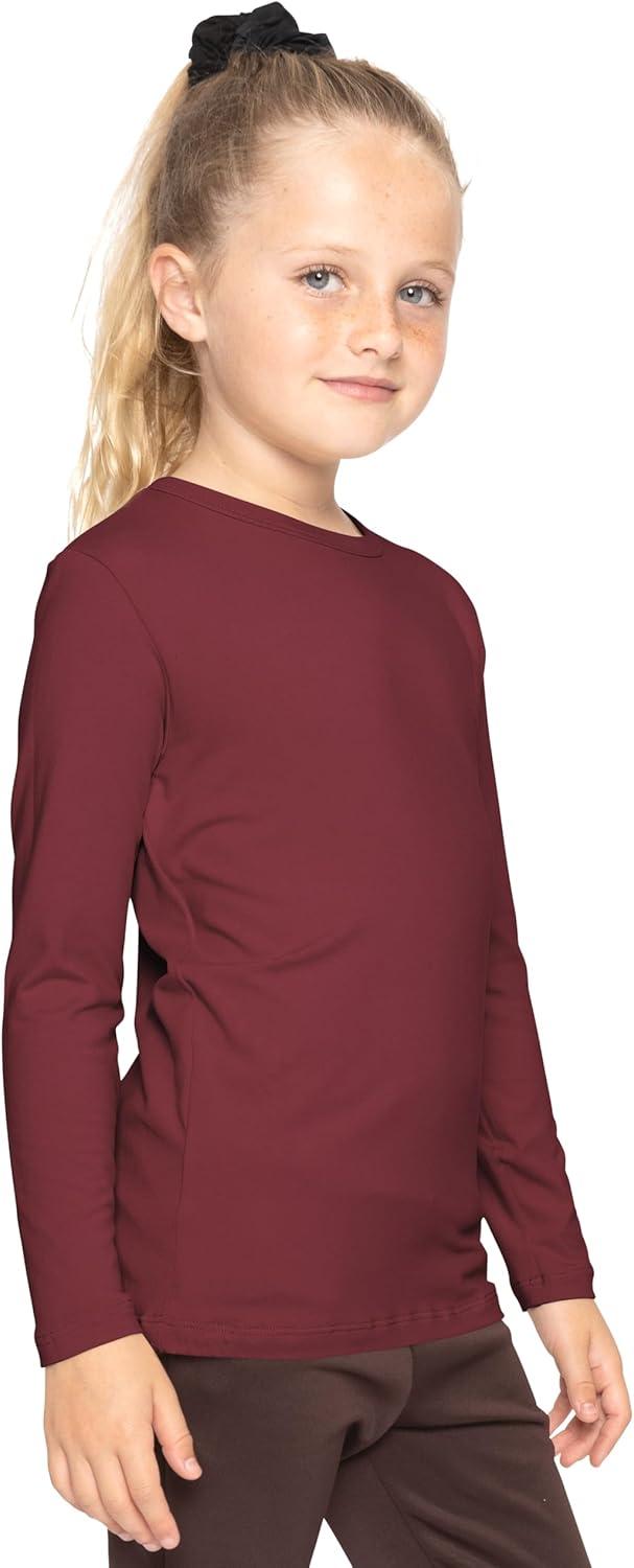 imageSTRETCH IS COMFORT Girls Womens and Plus Oh So Soft Long Sleeve Crew Neck TopBurgundy