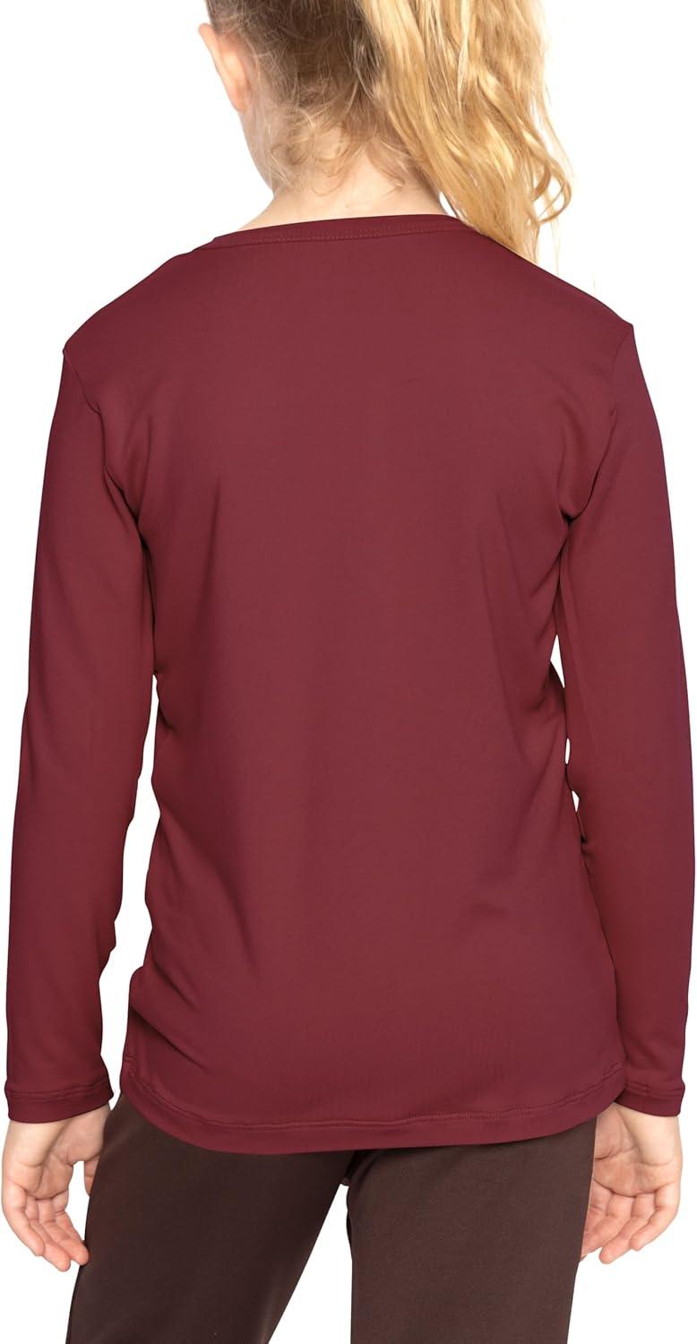 imageSTRETCH IS COMFORT Girls Womens and Plus Oh So Soft Long Sleeve Crew Neck TopBurgundy