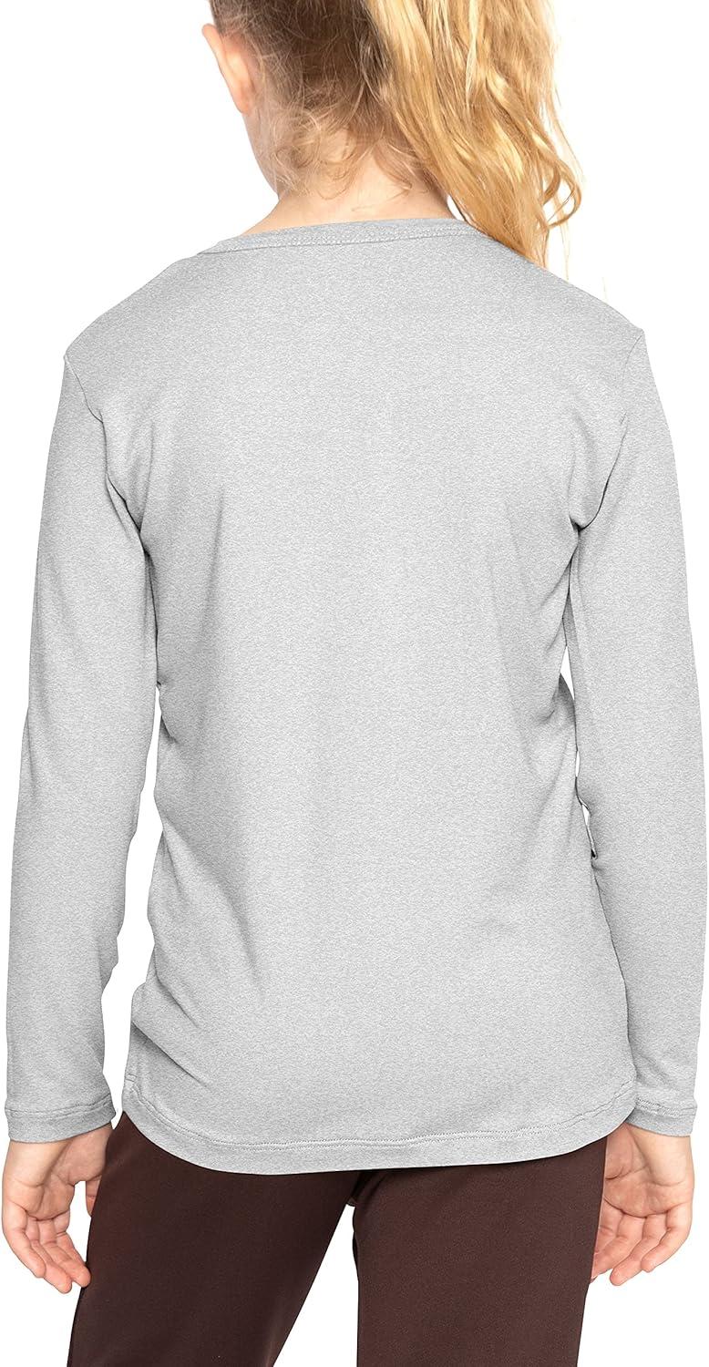 imageSTRETCH IS COMFORT Girls Womens and Plus Oh So Soft Long Sleeve Crew Neck TopHeather Gray