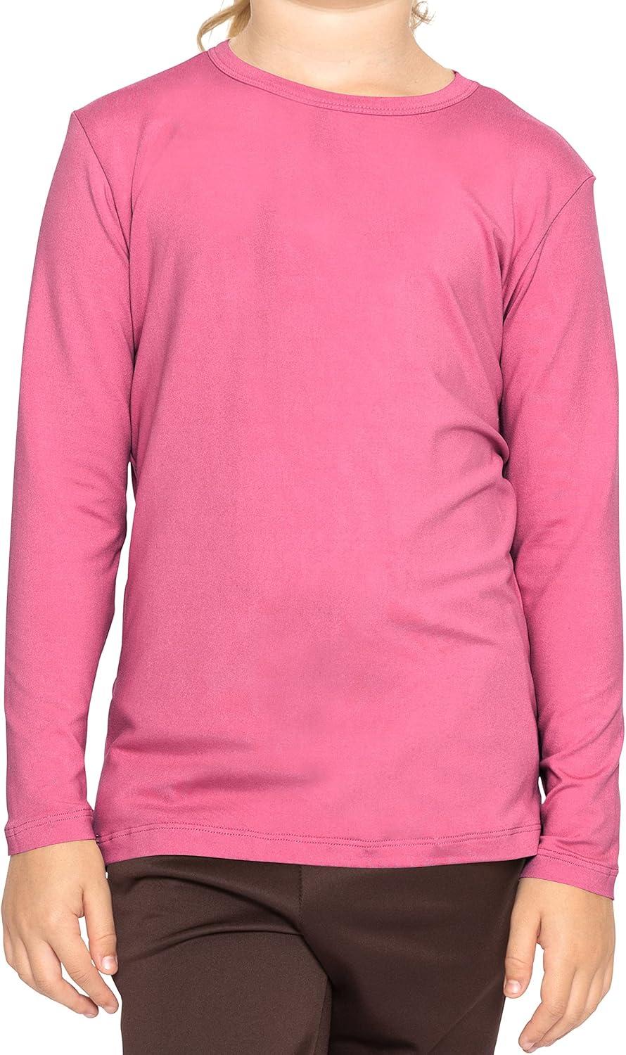 imageSTRETCH IS COMFORT Girls Womens and Plus Oh So Soft Long Sleeve Crew Neck TopHot Pink