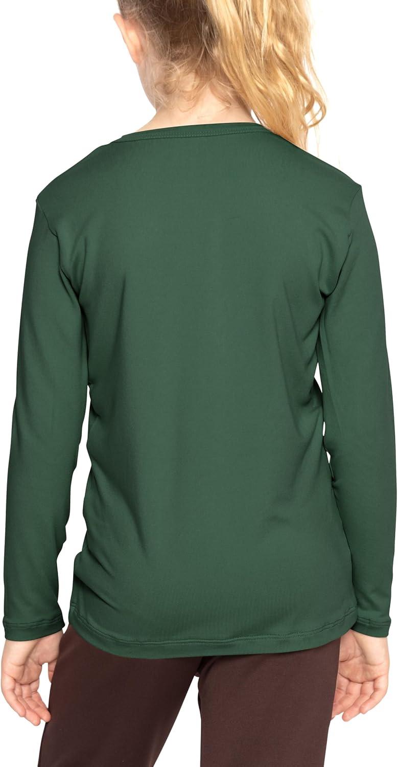 imageSTRETCH IS COMFORT Girls Womens and Plus Oh So Soft Long Sleeve Crew Neck TopHunter Green