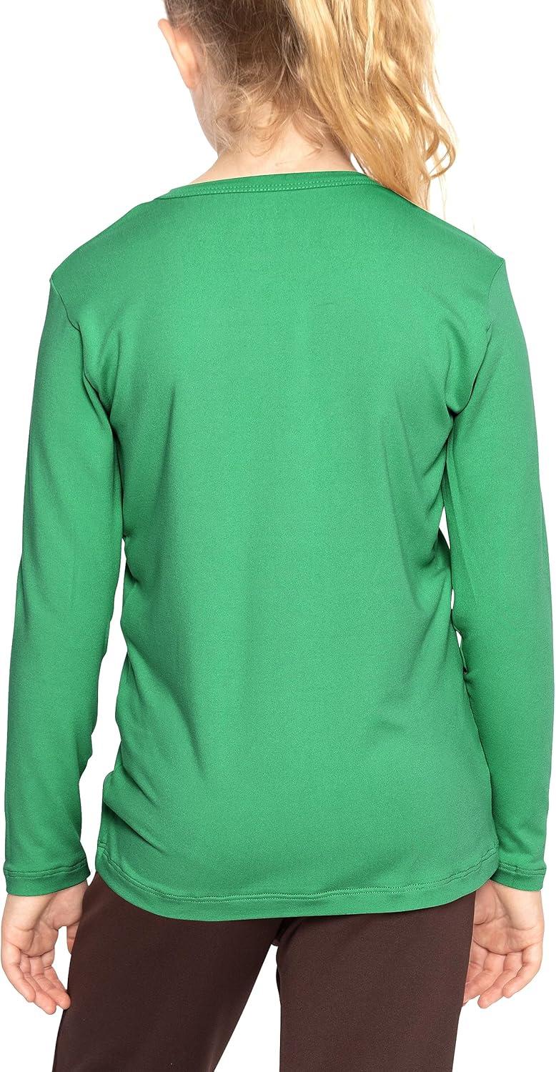 imageSTRETCH IS COMFORT Girls Womens and Plus Oh So Soft Long Sleeve Crew Neck TopKelly Green