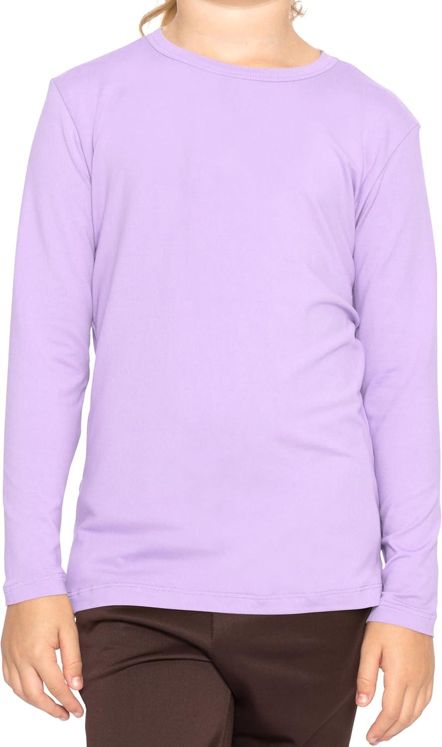 imageSTRETCH IS COMFORT Girls Womens and Plus Oh So Soft Long Sleeve Crew Neck TopLavender