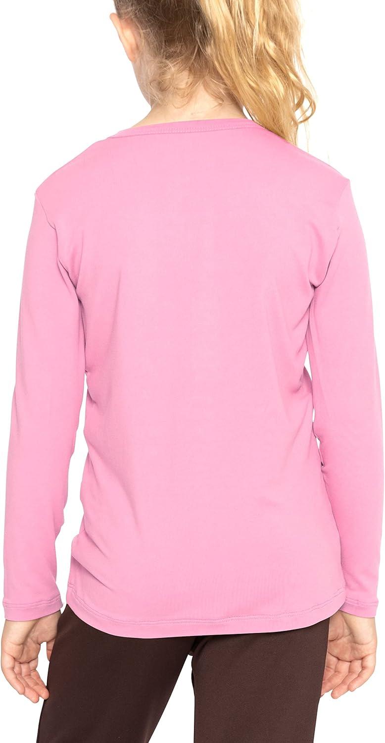 imageSTRETCH IS COMFORT Girls Womens and Plus Oh So Soft Long Sleeve Crew Neck TopLight Pink