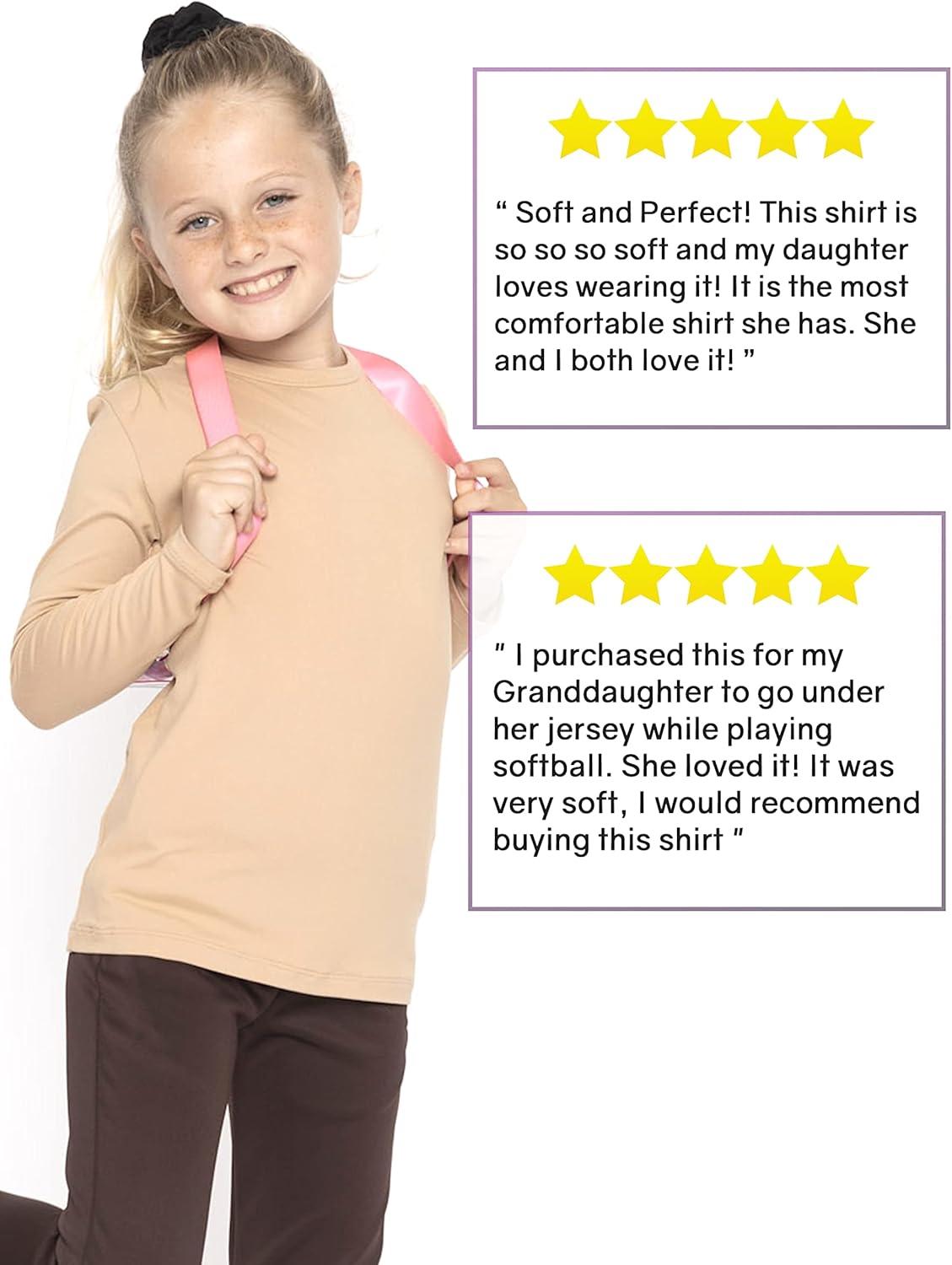 imageSTRETCH IS COMFORT Girls Womens and Plus Oh So Soft Long Sleeve Crew Neck TopLight Pink