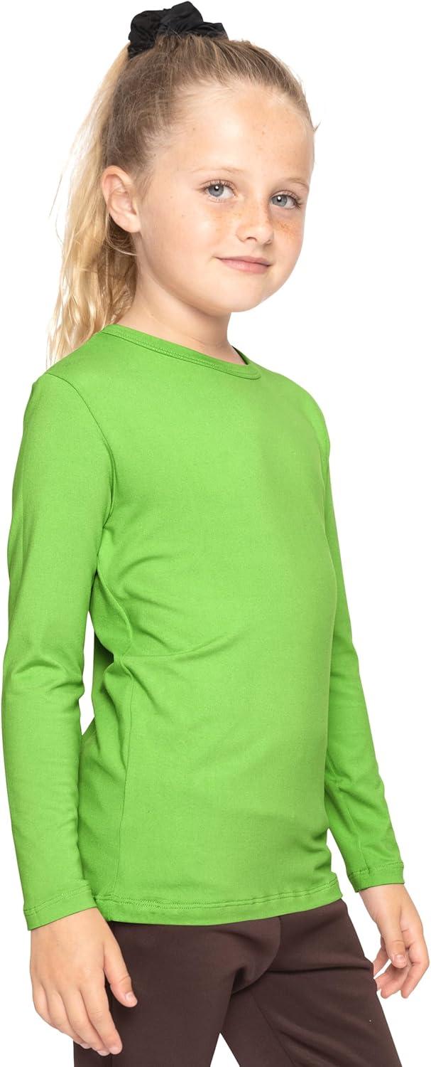 imageSTRETCH IS COMFORT Girls Womens and Plus Oh So Soft Long Sleeve Crew Neck TopLime Green