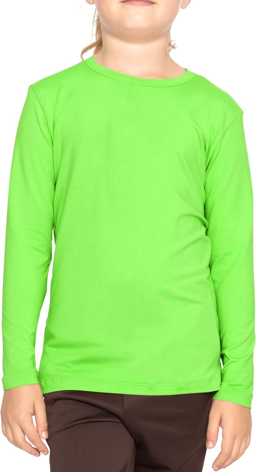 imageSTRETCH IS COMFORT Girls Womens and Plus Oh So Soft Long Sleeve Crew Neck TopNeon Lime