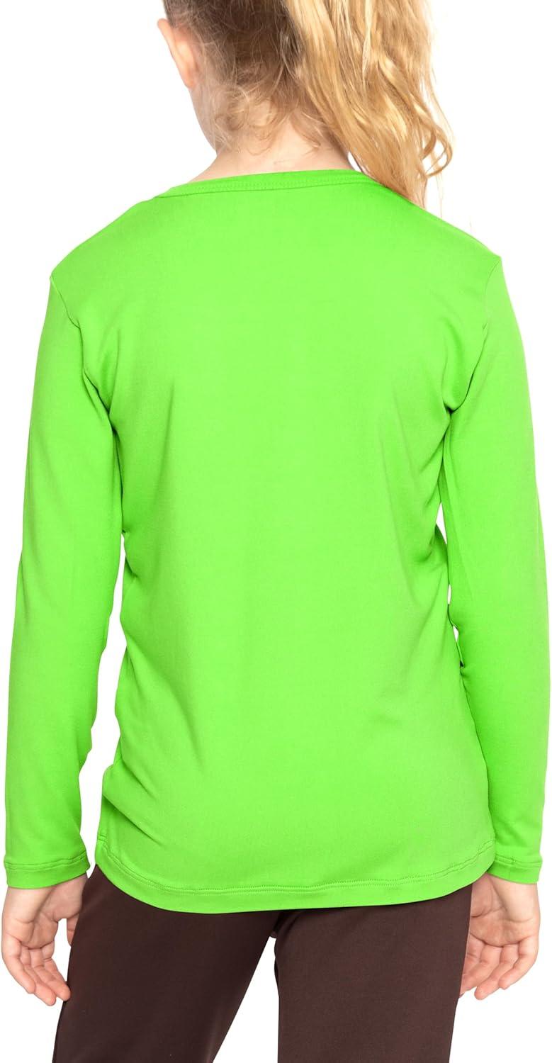 imageSTRETCH IS COMFORT Girls Womens and Plus Oh So Soft Long Sleeve Crew Neck TopNeon Lime