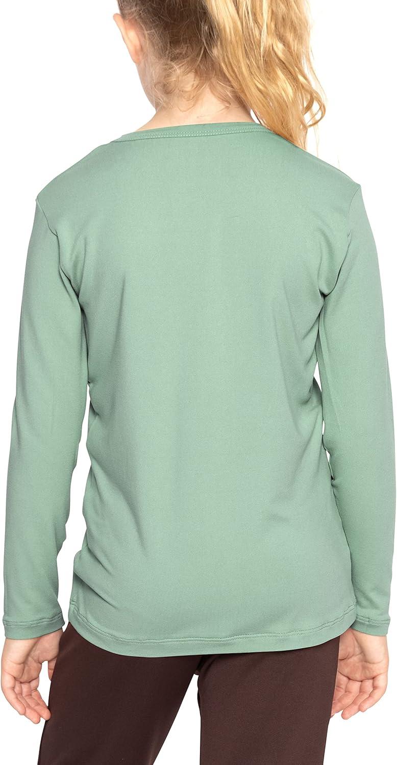 imageSTRETCH IS COMFORT Girls Womens and Plus Oh So Soft Long Sleeve Crew Neck TopSage Green