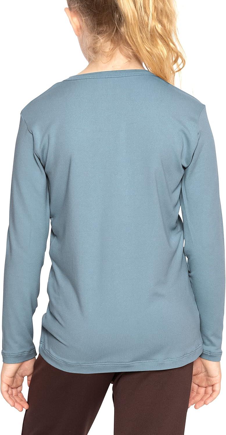 imageSTRETCH IS COMFORT Girls Womens and Plus Oh So Soft Long Sleeve Crew Neck TopSlate Blue