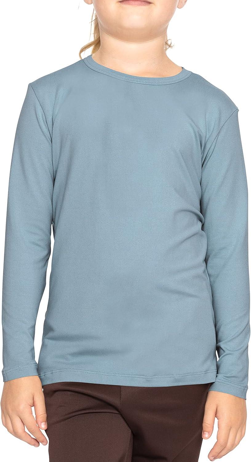 imageSTRETCH IS COMFORT Girls Womens and Plus Oh So Soft Long Sleeve Crew Neck TopSlate Blue