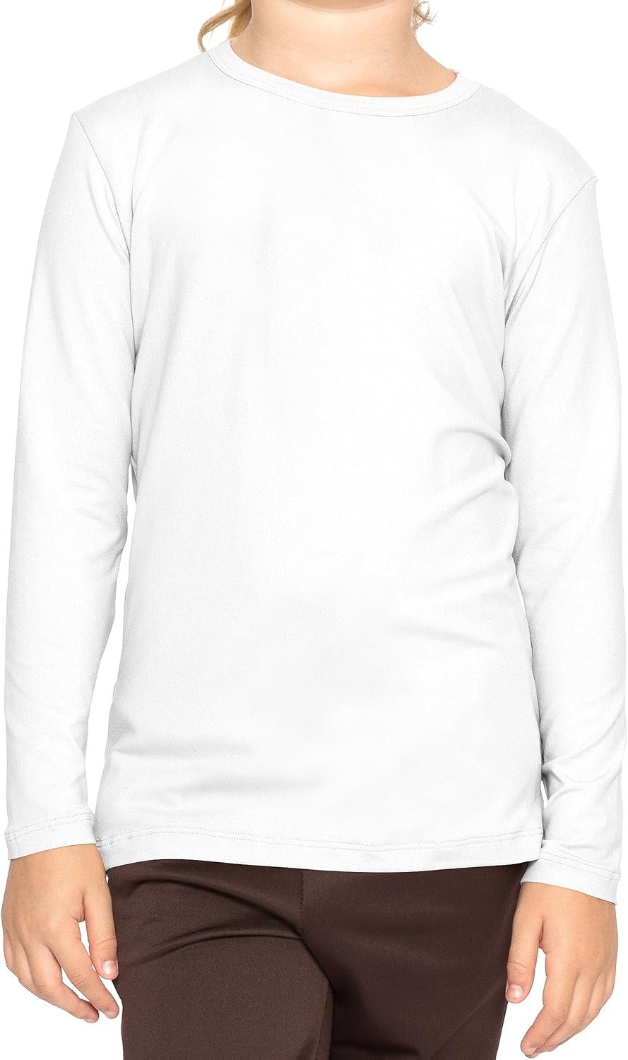 imageSTRETCH IS COMFORT Girls Womens and Plus Oh So Soft Long Sleeve Crew Neck TopWhite