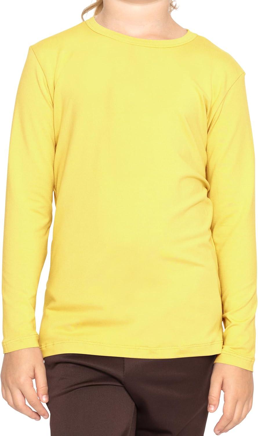 imageSTRETCH IS COMFORT Girls Womens and Plus Oh So Soft Long Sleeve Crew Neck TopYellow