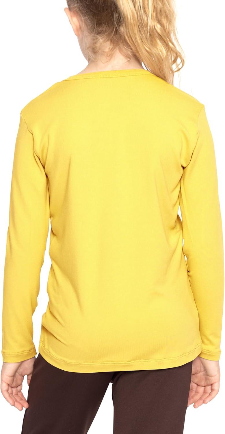 imageSTRETCH IS COMFORT Girls Womens and Plus Oh So Soft Long Sleeve Crew Neck TopYellow