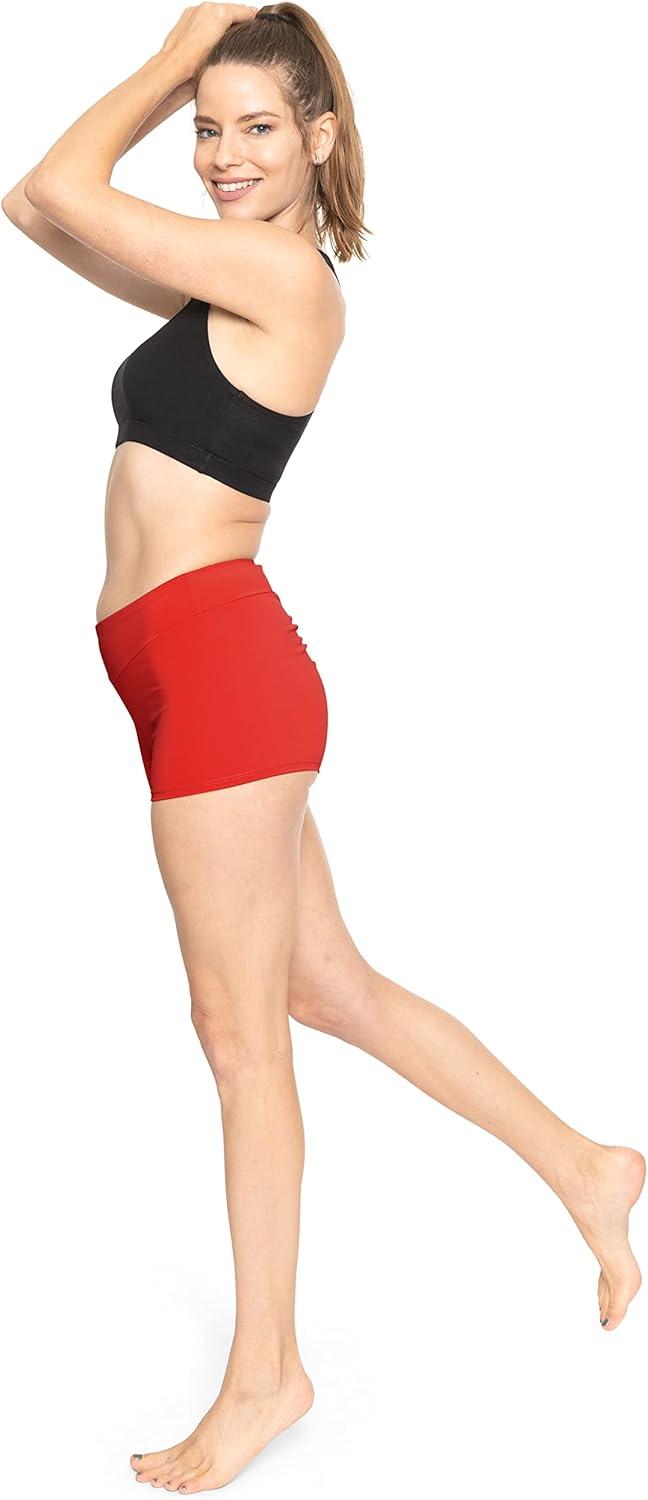 imageSTRETCH IS COMFORT Womens Scrunch Butt Shorts Red Small
