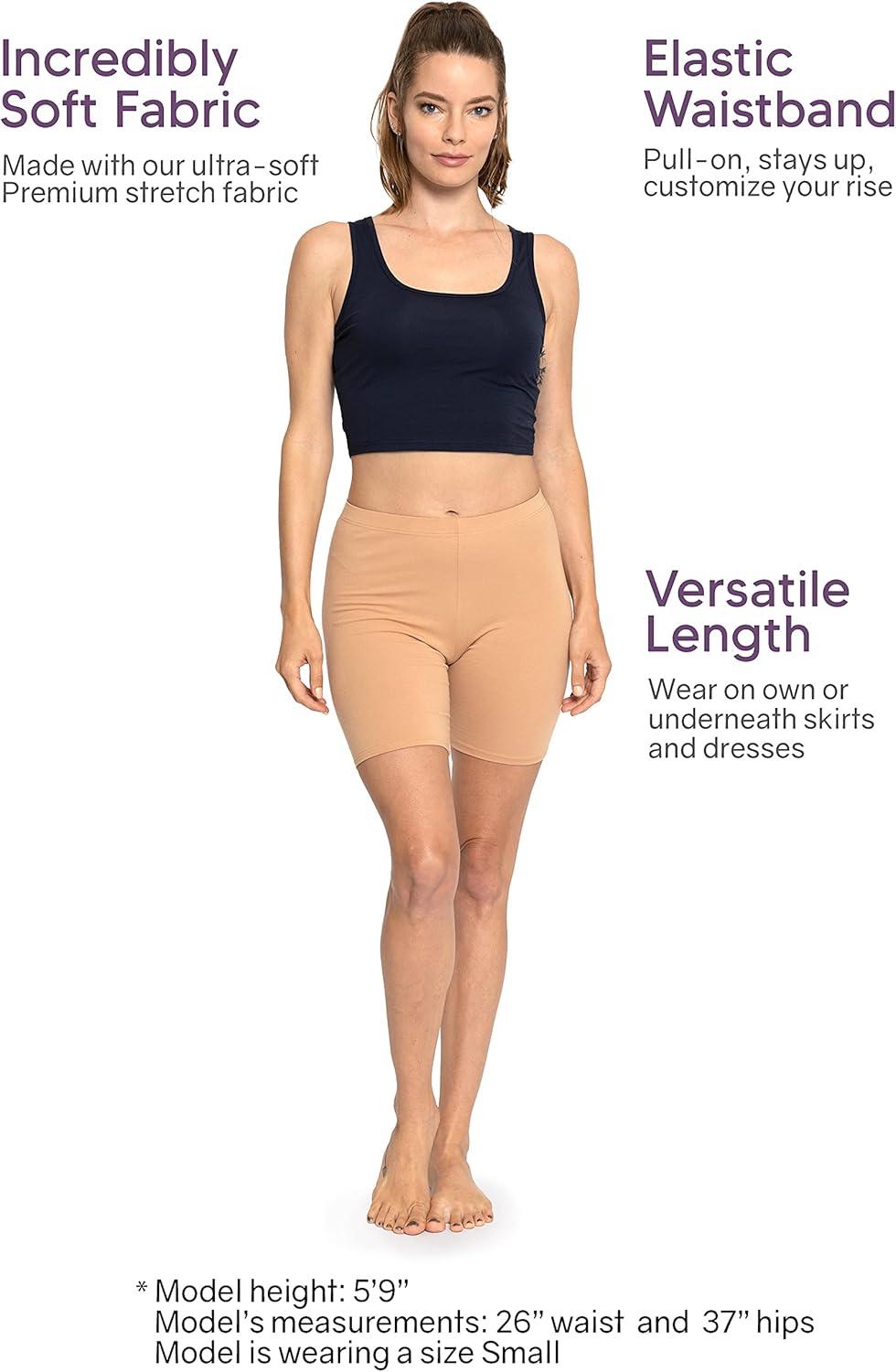 imageStretch is Comfort Womens Pack of 2 DTY Plus Size Bike Shorts Purple 2X