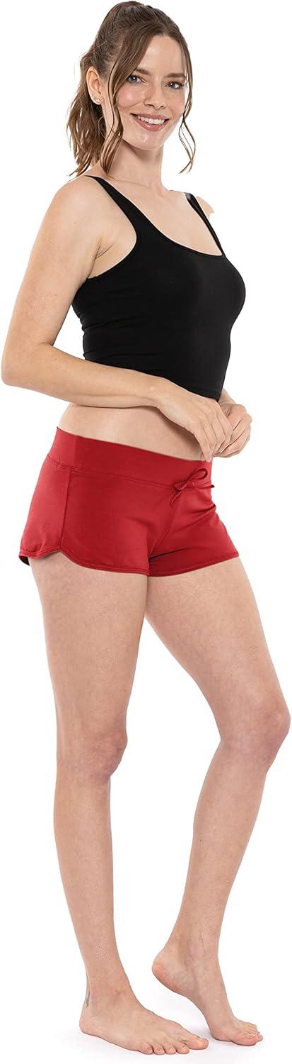 imageWomens Cotton Shorty Shorts Red Medium