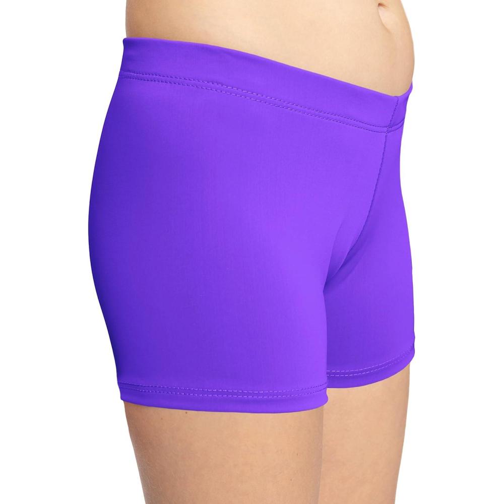 imageGirls Nylon Booty Shorts Purple XLarge