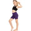 imageGirls Cotton Biker Shorts 3 Pack Purple Medium