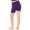 imageGirls Cotton Biker Shorts 3 Pack Purple Medium