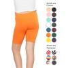 imageSTRETCH IS COMFORT Girls Cotton Biker Shorts Orange Large