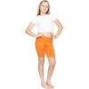 imageSTRETCH IS COMFORT Girls Cotton Biker Shorts Orange Large