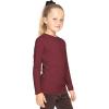 imageSTRETCH IS COMFORT Girls Womens and Plus Oh So Soft Long Sleeve Crew Neck TopBurgundy