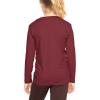imageSTRETCH IS COMFORT Girls Womens and Plus Oh So Soft Long Sleeve Crew Neck TopBurgundy